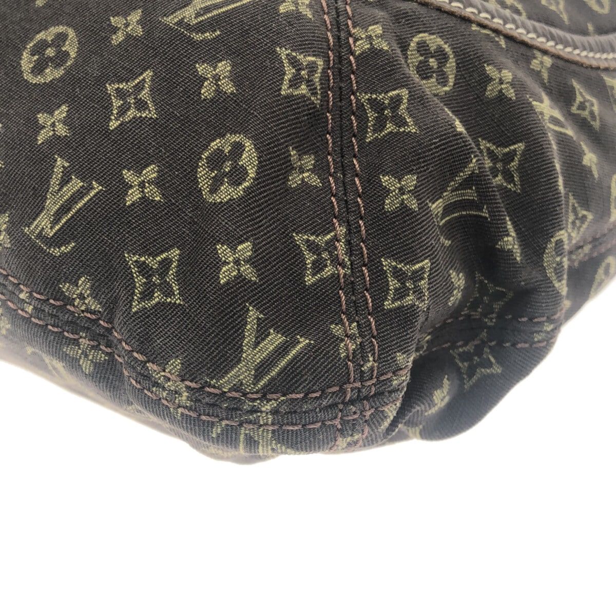 LOUIS VUITTON(ルイヴィトン) ショルダーバッグ モノグラムミニラン マノンMM M95619 エベヌ コットン、リネン、グレインレザー  - メルカリ