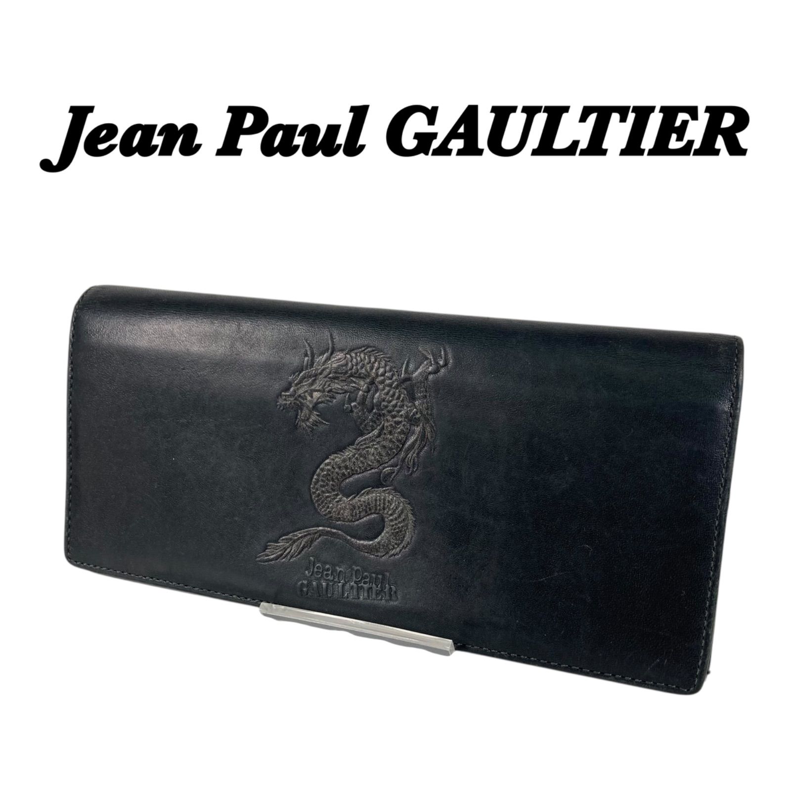 m39 Jean Paul GAULTIER ジャンポールゴルチエ 財布 長財布 ドラゴン ブラック レザー