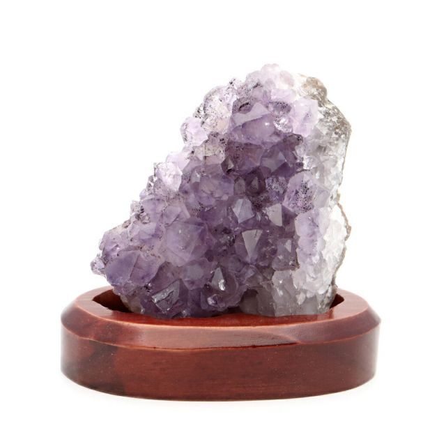 アメジスト クラスター 原石 1点物 台付き 335g ブラジル産 Amethyst 天然石 紫水晶 送料無料 母の日 贈り物 ギフト プレゼント