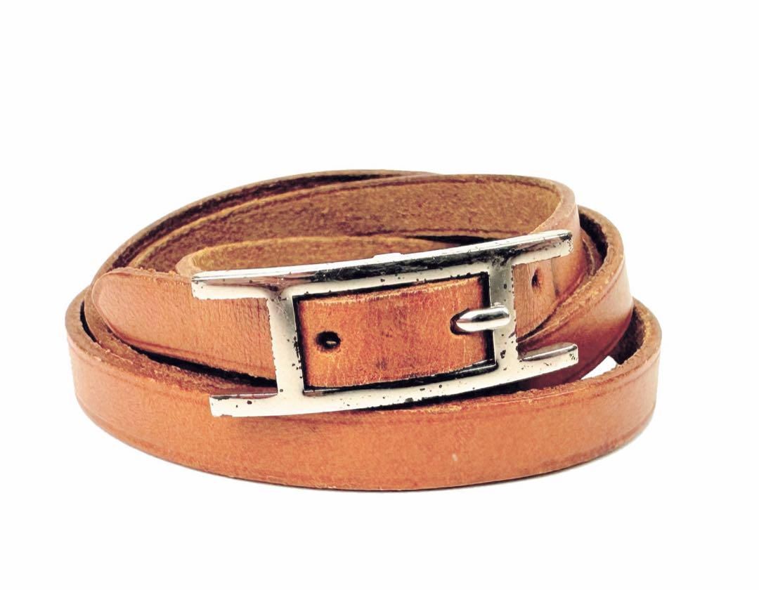お値下げ！エルメス　アピ3  ロング　皮 バングル エルメス アピ3 ロング ブレスレット レザー レディース HERMES