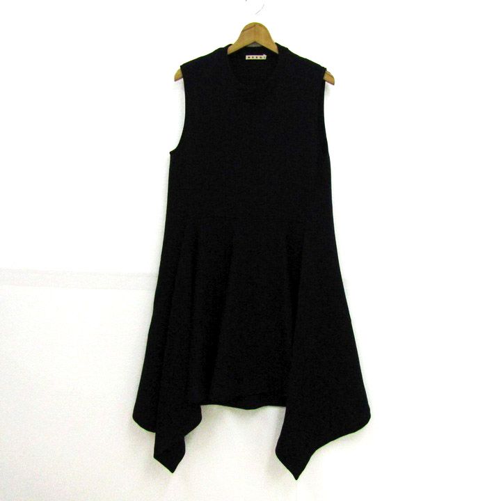 美品 MARNI ノースリーブ厚手ワンピース ウール100% イタリア製