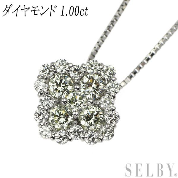 Pt900/ Pt850 ダイヤモンド ペンダントネックレス 1.00ct フラワー - メルカリ