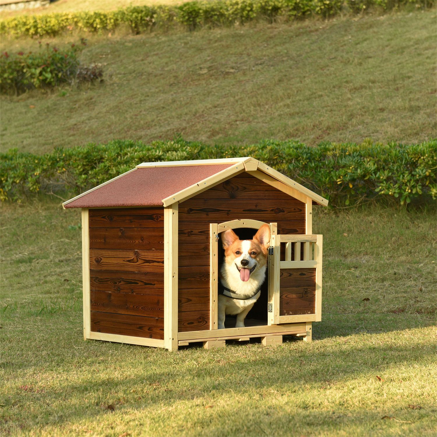 犬小屋 ペットハウス ペットケージ プラスチック製 犬 室内犬 室外 M