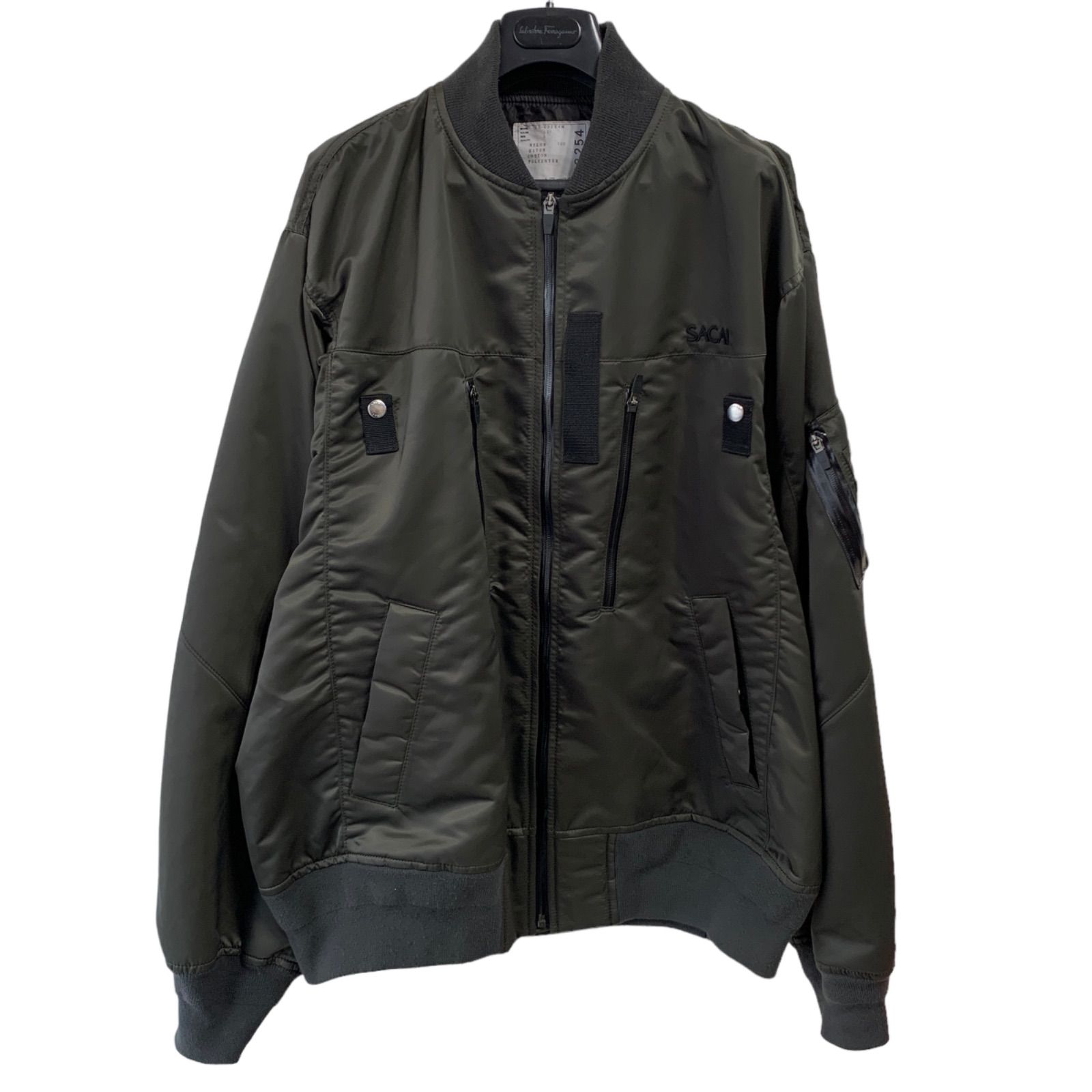 ♪02183 SACAI サカイ MA-1 カーキ ブルゾン ジャンパー 23-03254M Nylon Twill Blouson d/khaki  ナイロンパーカー - メルカリ