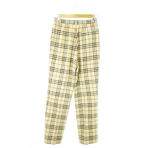 バーバリーゴルフ BURBERRY GOLF パンツ スラックス ストレート カシミヤ混 ノバチェック 総柄 スポーツ 大きいサイズ 13 ベージュ AO25 GY18