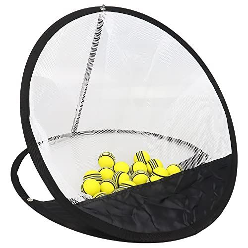 一人でゴルフ練習 ゴルフ用ネット アプローチ練習 組み立て簡単 折り畳み式 軽量 携帯 ボール付き