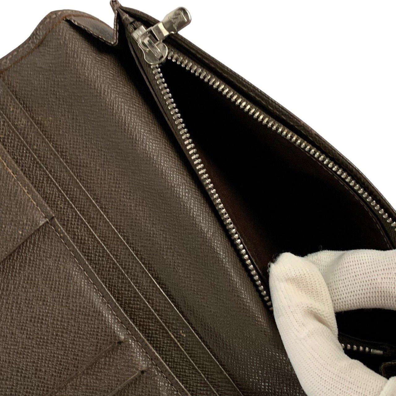 LOUIS VUITTON ルイヴィトン 長財布 ブラウン タイガ 紳士 レザー