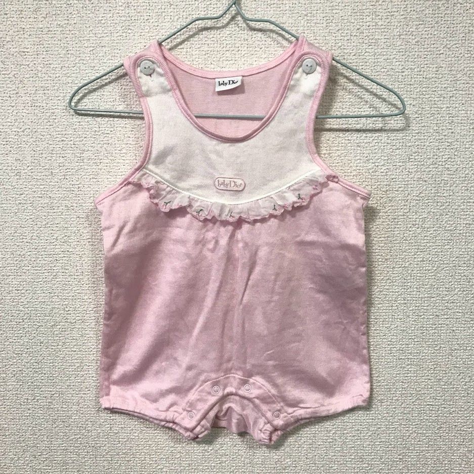 良品】babyDior ロンパース 70㎝ ピンク 女の子 Dior ベビー