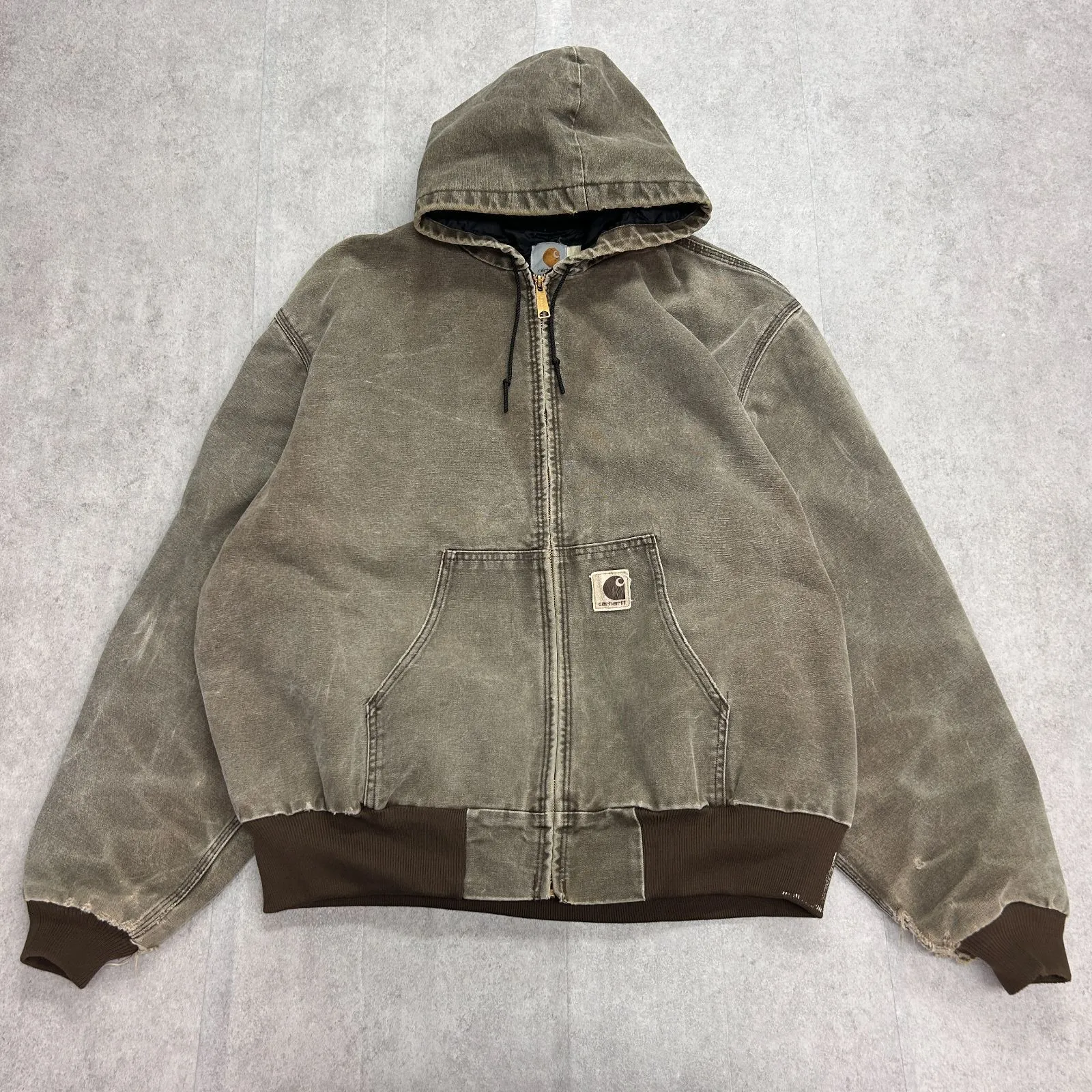 鬼フェード 80-90s USA製 アクティブジャケット Carhartt カーハート アウター パーカー ダックジャケット 古着 ダークブラウン  2XL|mercariメルカリ官方指定廠商|Bibian比比昂代買代購