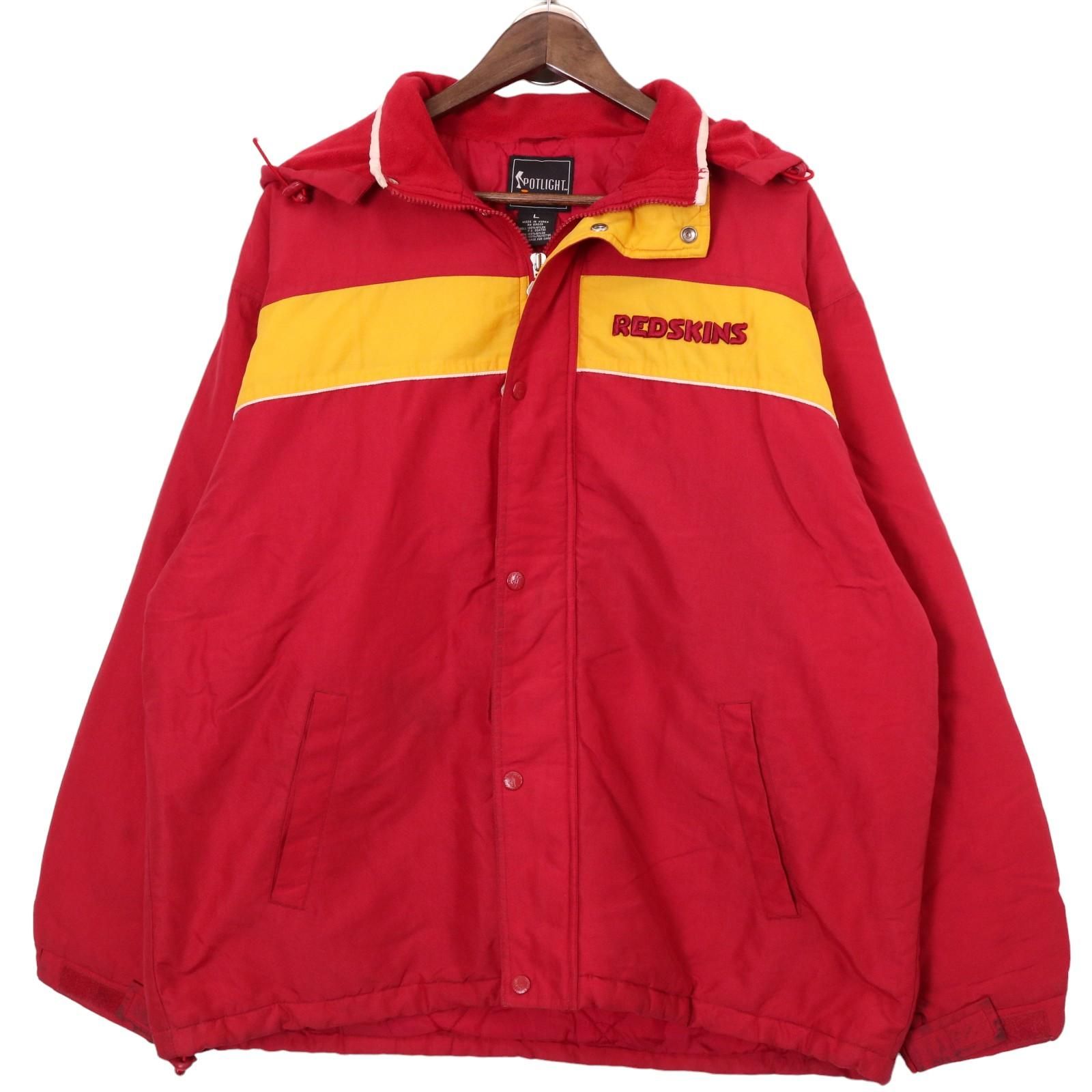 00年代 POTLIGHT NFL ワシントン・レッドスキンズ 中綿 ナイロン ジャケット プロチーム レッド (メンズ L) 中古 古着 A1136