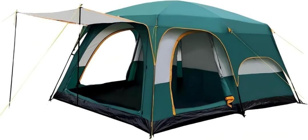 Jumei テント キャンピングテント ドームテント 2ルーム 二重層 設営簡単 728506