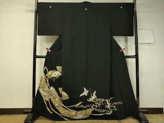 平和屋着物□豪華黒留袖 刺繍 源氏物語 金彩 鈴乃屋扱い 正絹