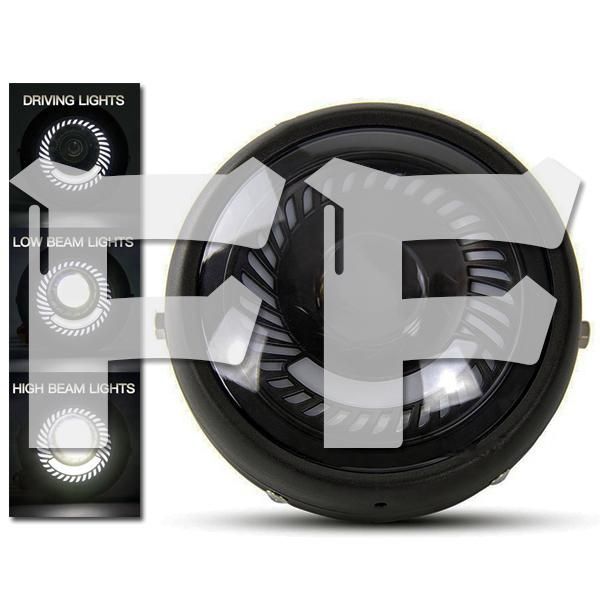 送料無料 5.75~6.5インチ オートバイ 40W Hi/Low切替/DRL LED ヘッドライト プロジェクター ホンダ カワサキ ヤマハ スズキ ブラケット付