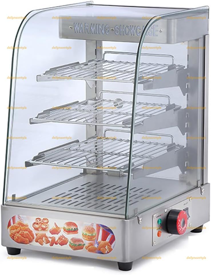 3段フードウォーマー、スライドドアと水トレイ付き15インチホット