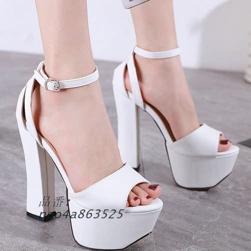 キャバヒール キャバサンダル キャバ サンダル ヒール 太ヒール ミュール JEWEL 14CMヒール ジュエル