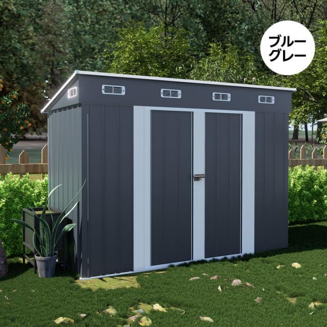 2タイプ 物置 屋外 スチール 倉庫 戸外収納庫 可動棚付き 物置き 大型 収納庫 屋外物置 防さび ベランダ 防水 ドア 引戸 スチール物置