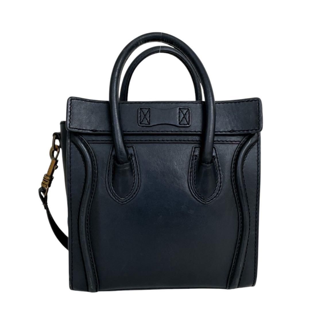 セリーヌ ラゲージ ナノ ブラック カーフスキン 2way 4180