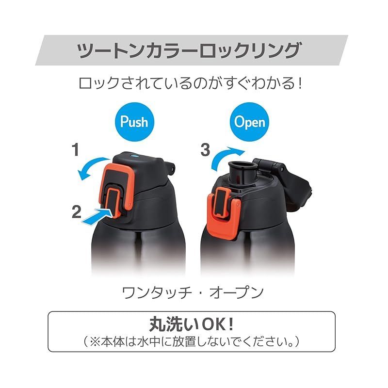 サーモス 水筒 真空断熱スポーツボトル 1L ブラックバレンシア