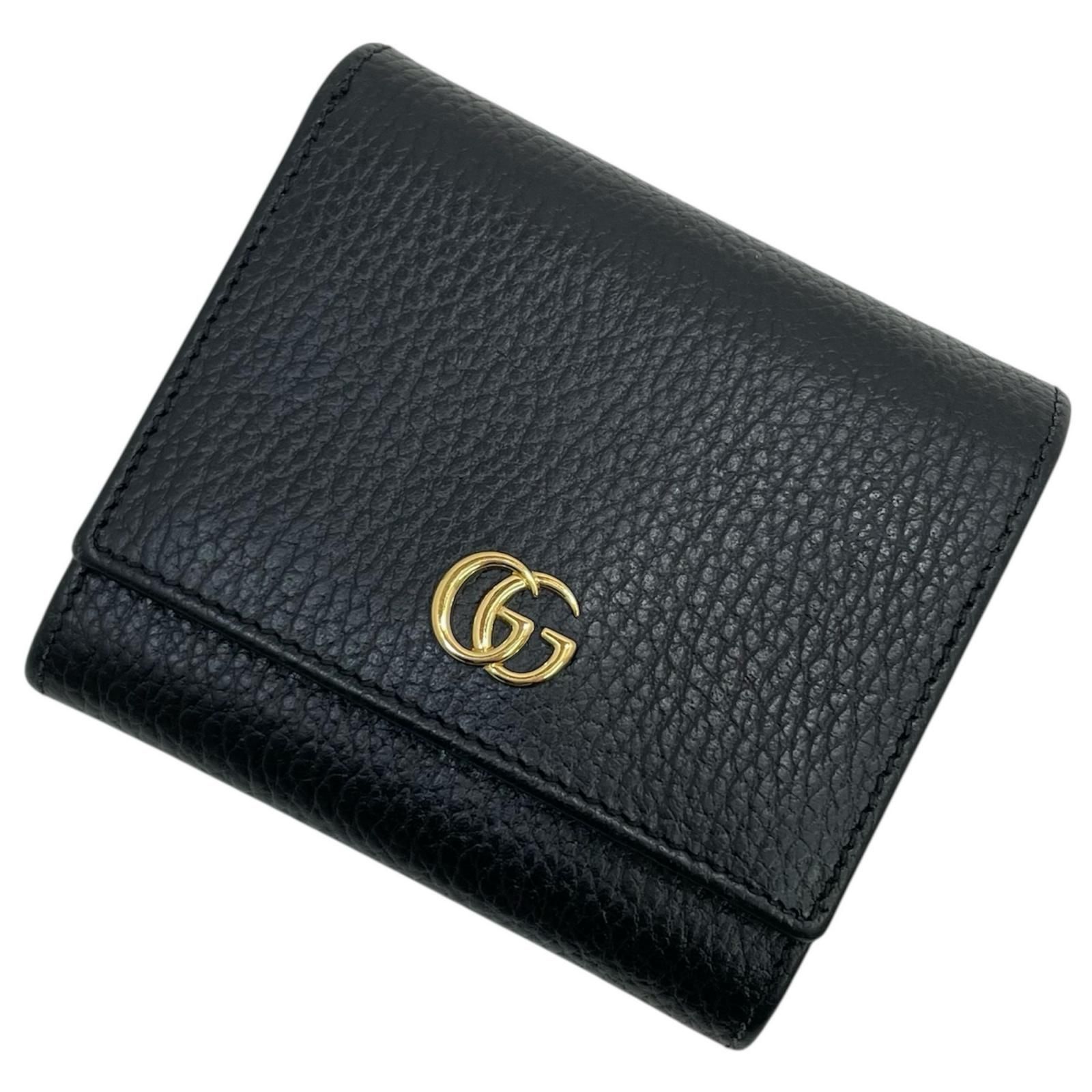 GUCCI | グッチ ダブルG GGマーモント 二つ折り財布 598587 ブラック 尾張小牧店