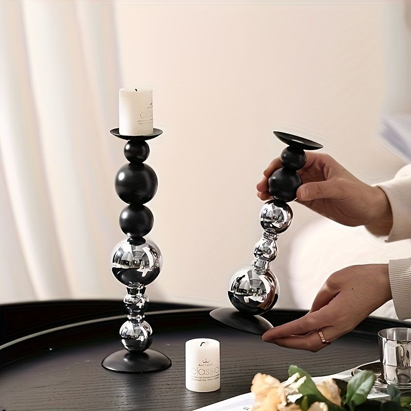 キャンドルホルダー キャンドルスタンド ヴィンテージ レトロ インテリア 2個セット 装飾 パーティー リビング ダイニング オシャレ 棚装飾 鉄