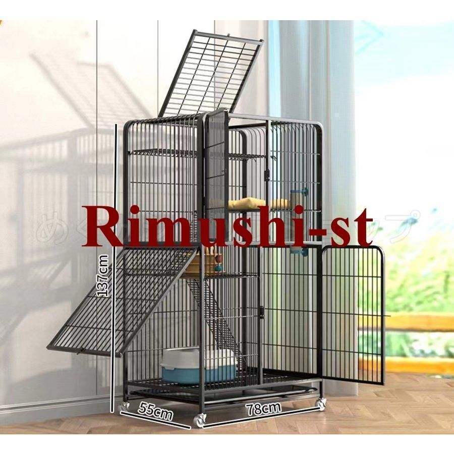 2022 猫用ケージ 大型 多頭飼い 組立簡単 折り畳み式 掃除しやすいネコ