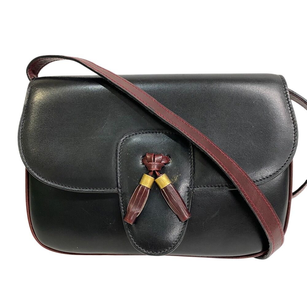 じよんCELINEセリーヌ ショルダーバッグ ブラック 丸型 セリーヌ CELINE ショルダーバッグ フリンジ丸形 タッセルミディアム