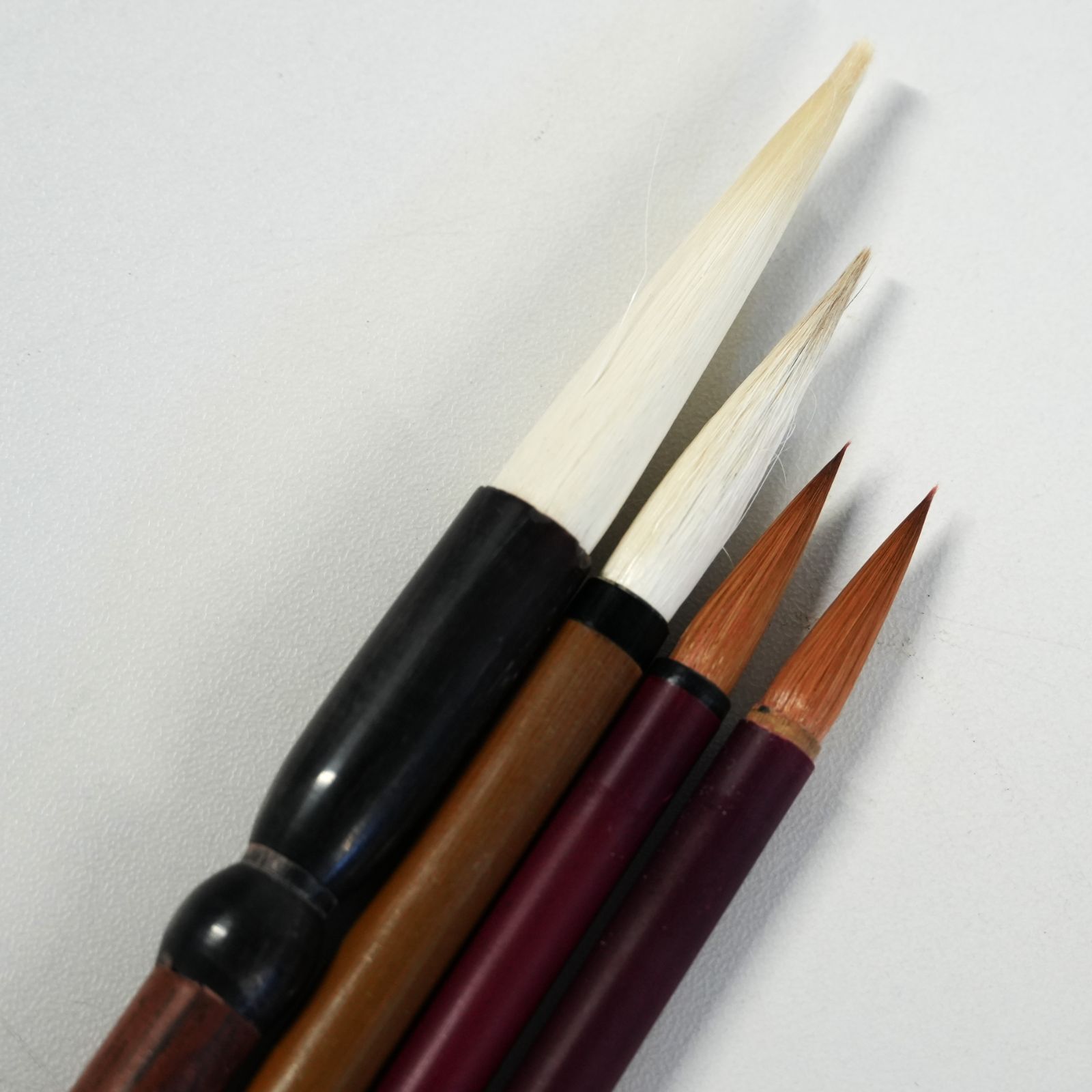 IM] 未使用 書道 筆 小筆 4本セット 中国 上海工芸 羊毛 玉蘭芯