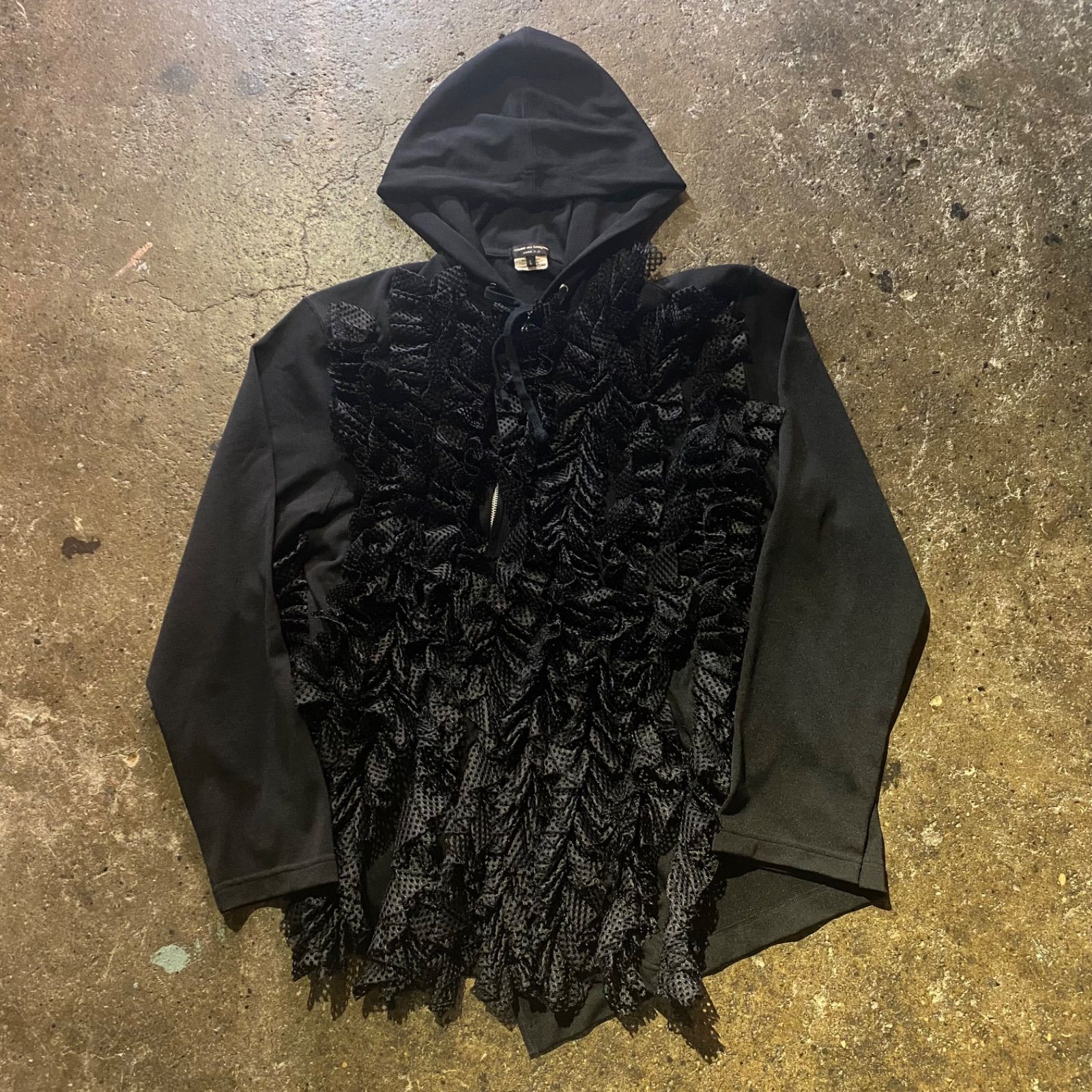 コムデギャルソンオムプリュス メッシュ パネル チュール パーカー コムデギャルソンオムプリュス メッシュ パネル チュール パーカー