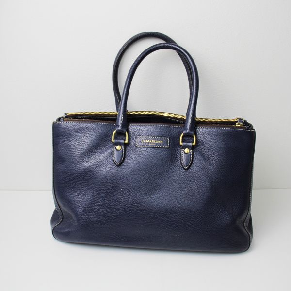J&M Davidson J&Mデヴィッドソン レザー トートバッグ/ネイビー 