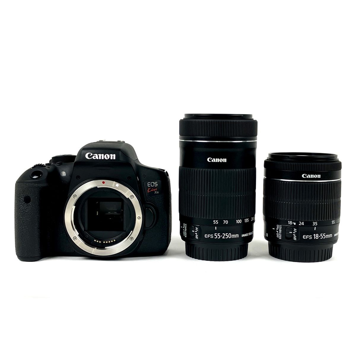 Canon　EOS　kiss X8i(W) ダブルズームキット　一眼レフカメラ