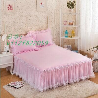 ベッドスカート 単品 寝具 可愛い シングル シーツカバー 北欧風 四季通用 柔らかい ベッドスプレッド 無地 ベッドスカート 姫系 レース ベッドカバー  vii2f822059