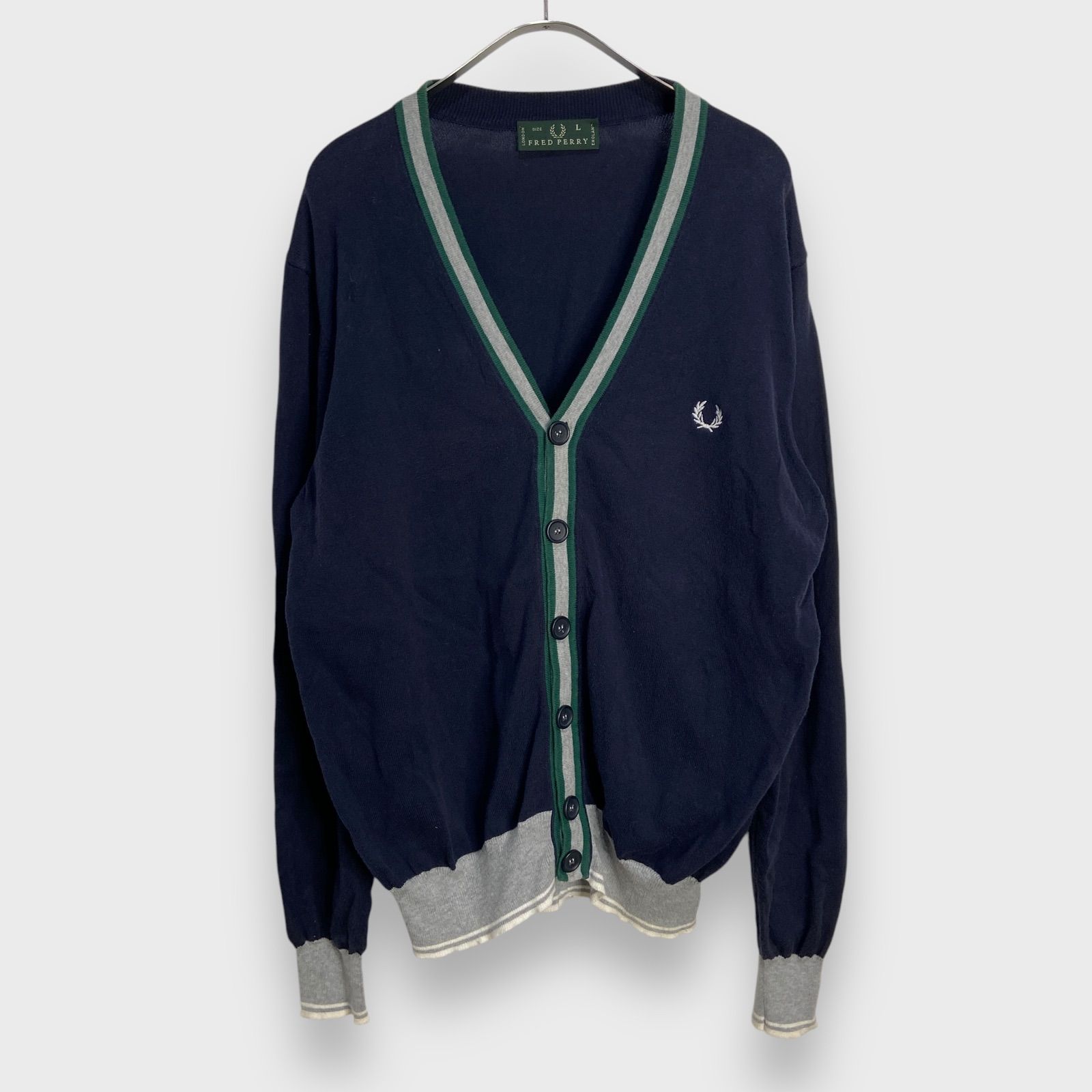 ☆FREDPERRY☆フレッドペリー☆コットンカーディガン☆スクール 