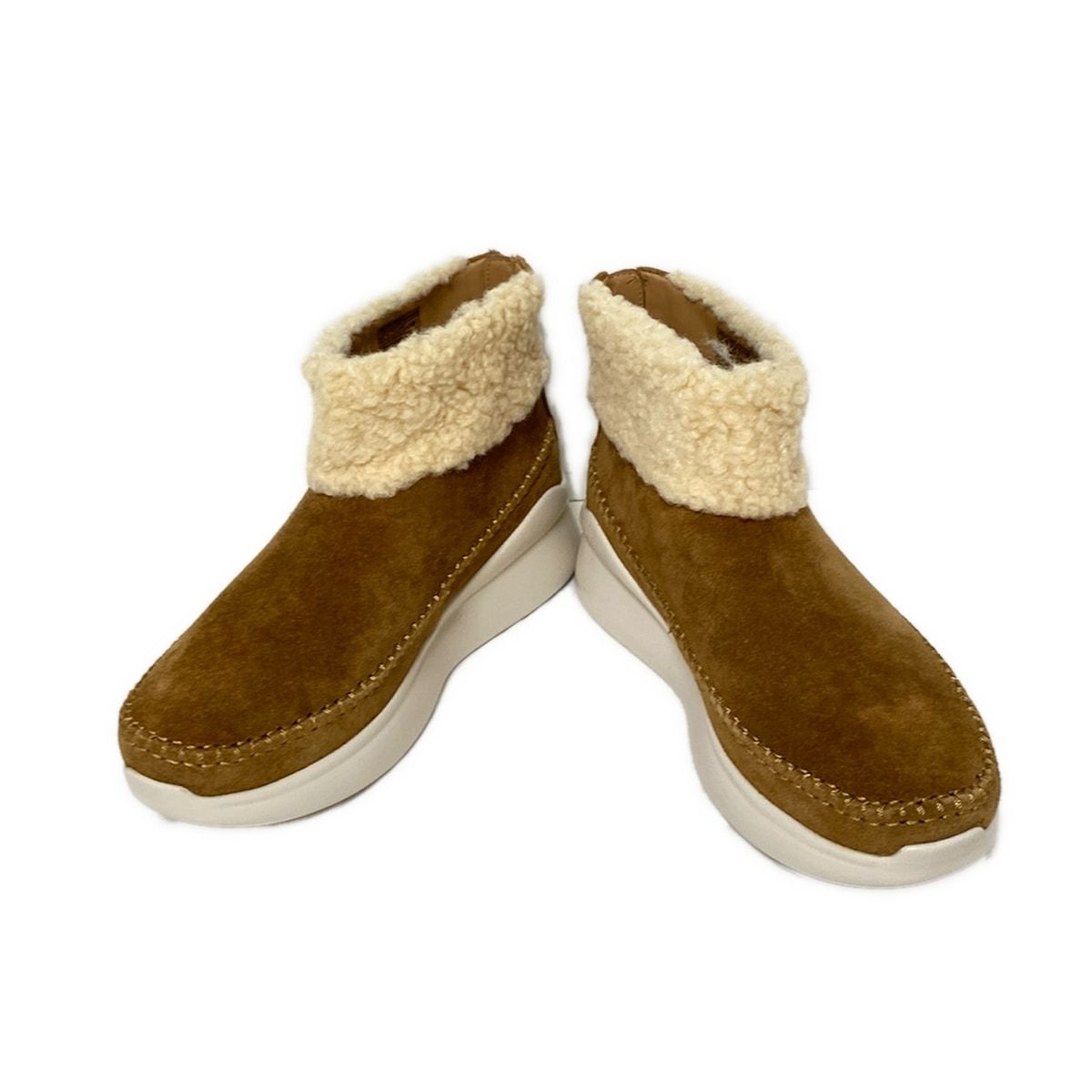 UGG アグ ショートブーツ 24.5 レディース モントローズ スニーカー 1096945 ブラウン×ベージュ ムートン