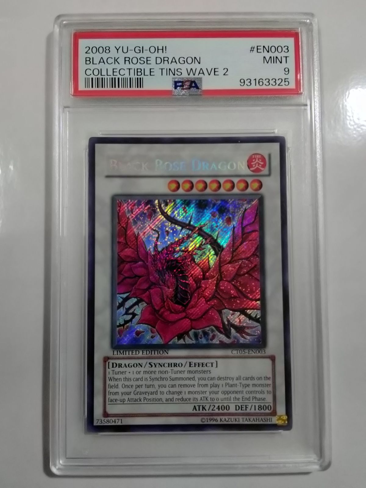 PSA9 遊戯王 CT05-EN003 BLACK ROSE DRAGON (ブラック・ローズ 