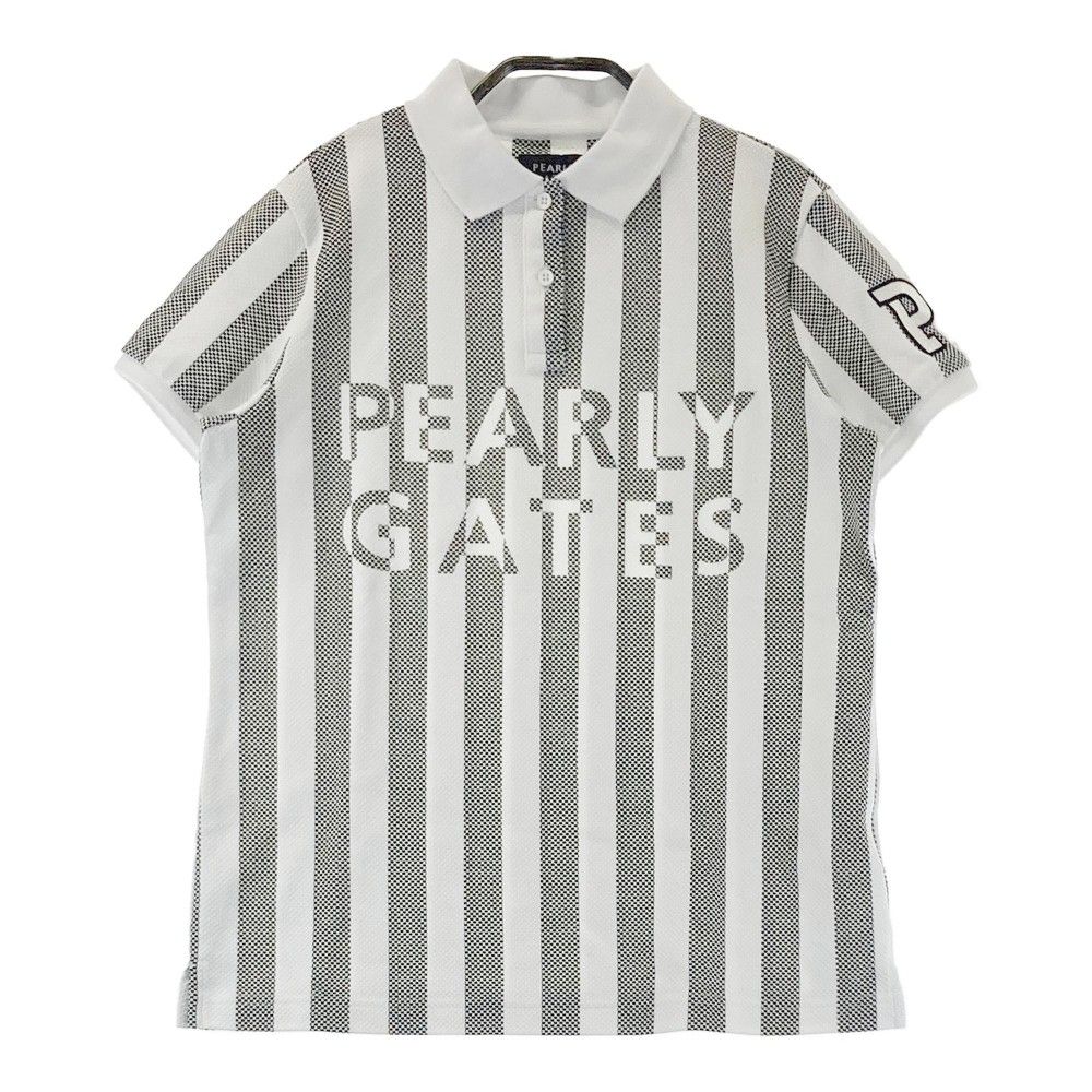 PEARLY GATES パーリーゲイツ ポロシャツ ストレッチ グラデヤシ柄 サイズ:1 PEARLY GATES パーリーゲイツ 2023年モデル 半袖