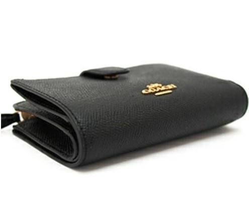 COACH 新品 ブラック 折り財布 コーチ メンズ レディース 財布 W02
