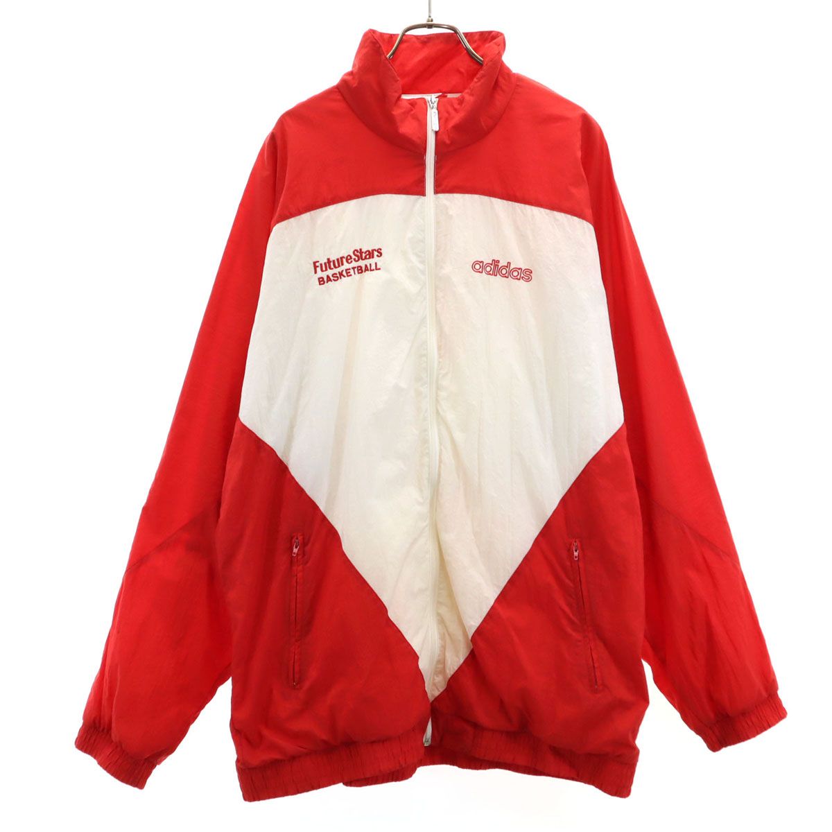 adidas アディダス 80s ヴィンテージ ナイロンジャケット XL 赤
