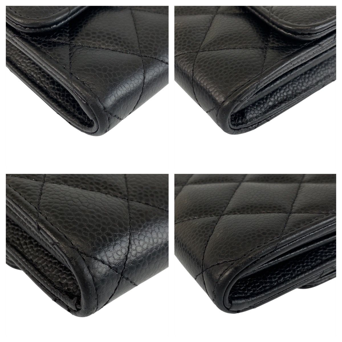 美品 CHANEL シャネル マトラッセ ココマーク ブラック 黒 シルバー