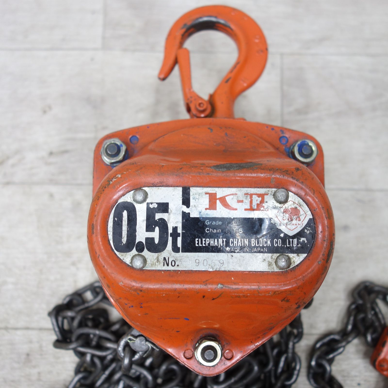送料無料] ◇象印 チェーンブロック 0.5ton K-2 L T-5 500kg 0.5トン