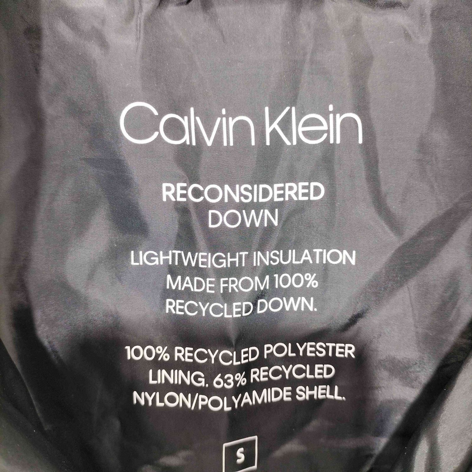 カルバンクライン CALVIN KLEIN reconsidered down フロントロゴ 