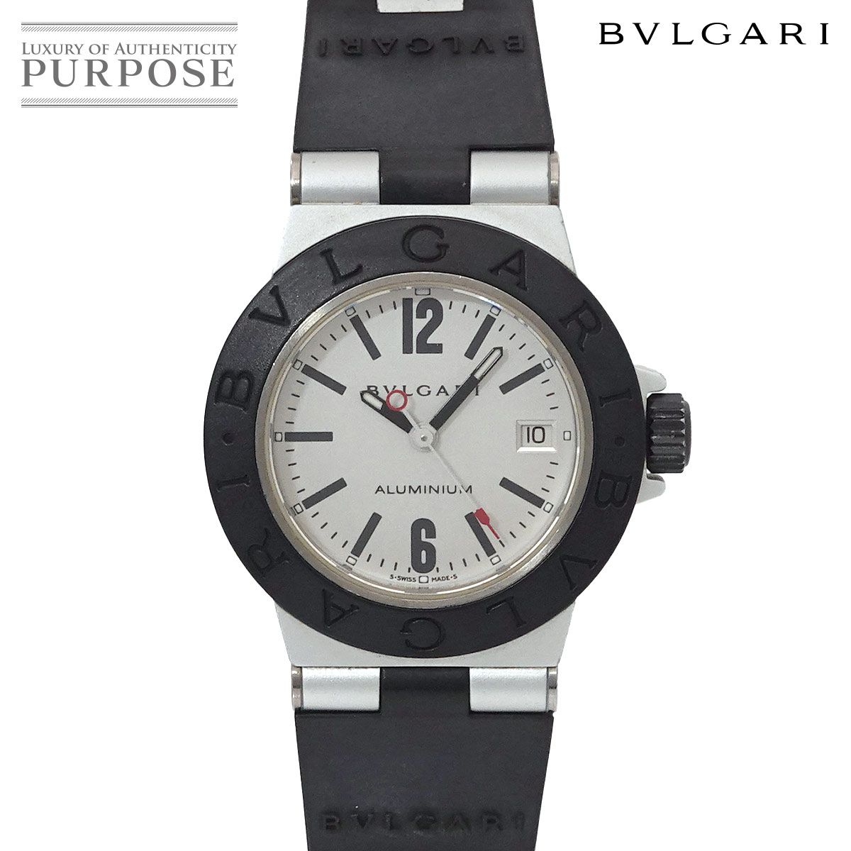 ブルガリ BVLGARI アルミニウム AL29TA レディース 腕時計 デイト  