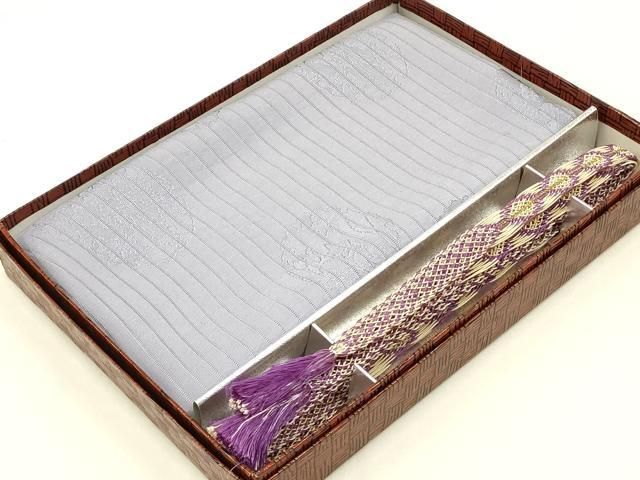 平和屋着物＊夏物 和装小物 帯締め 帯揚げセット レース組 雪輪花地紋 金糸 AAAZ7778ay
