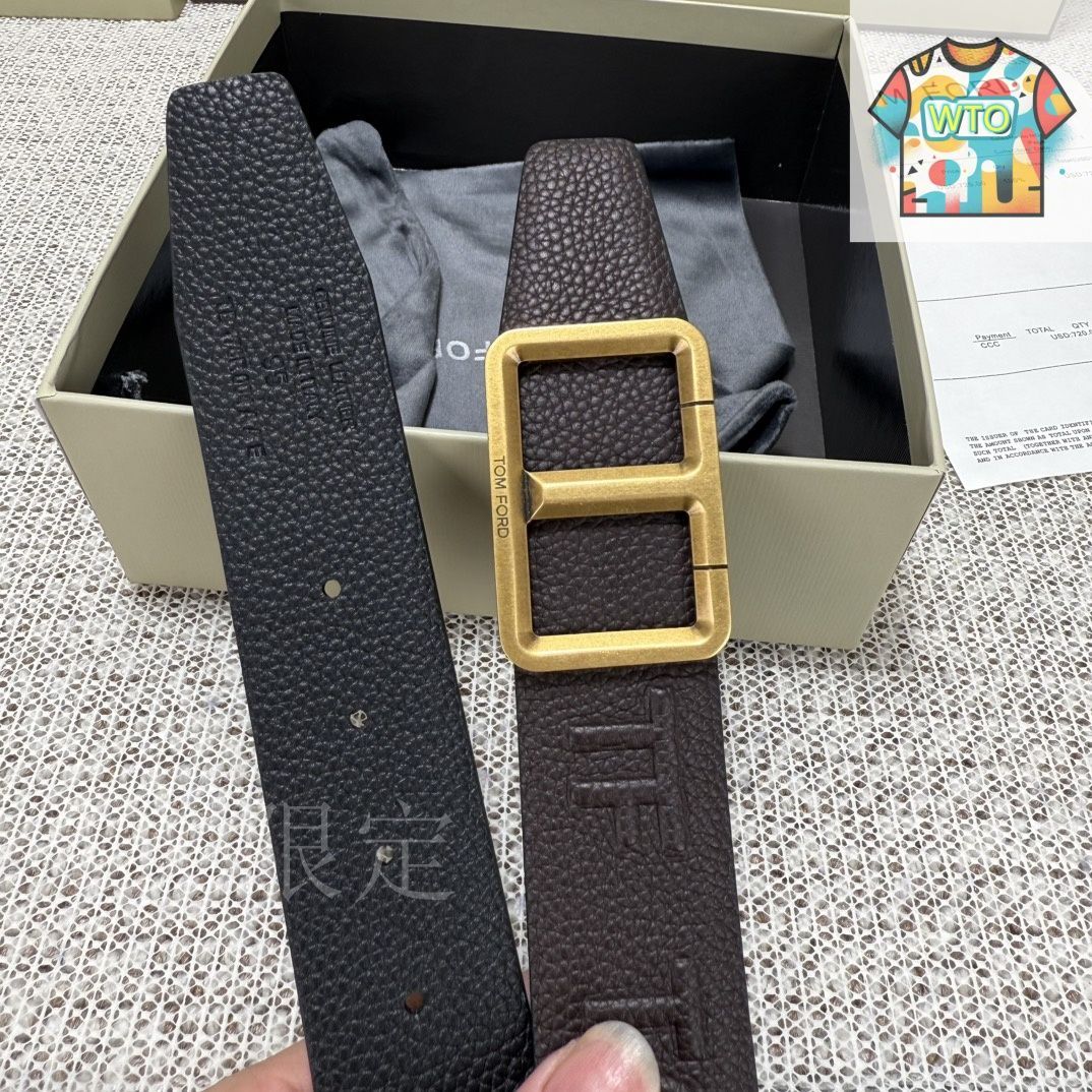 今日WTO】Tom Ford トムフォード ダブルフェイスレザーベルト-1