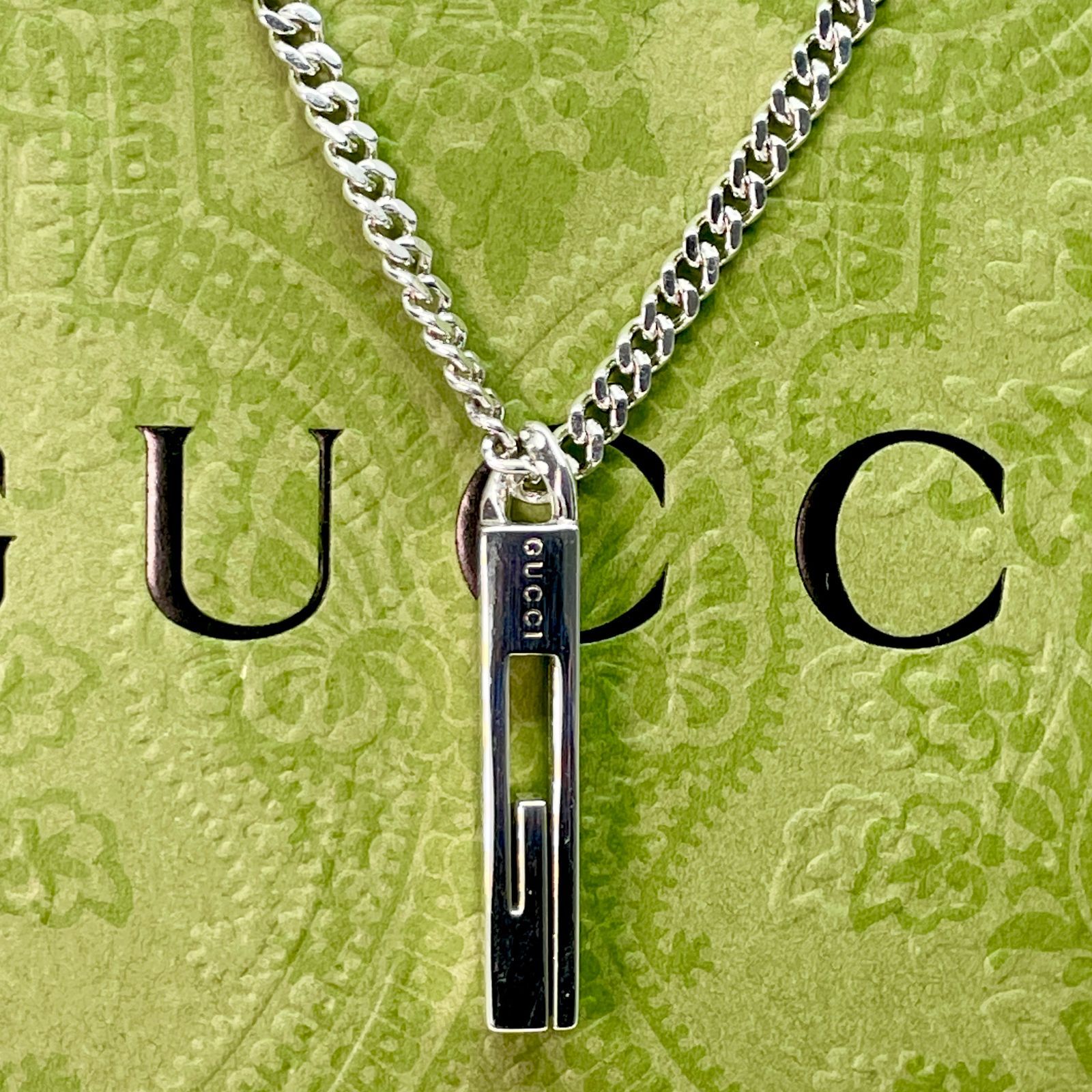 極美品】グッチ GUCCI スクエアG ネックレス