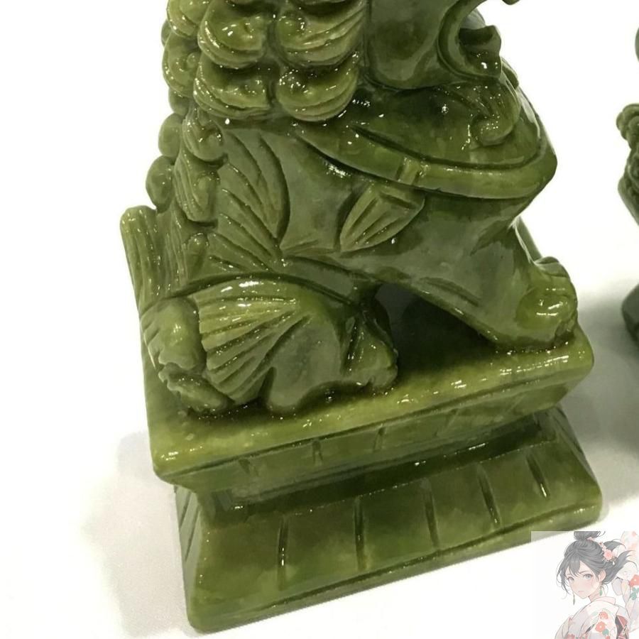 翡翠3色の狛犬 縁起物百貨店から「神獣狛犬 こまわん」「神獣獅子 ライゴン