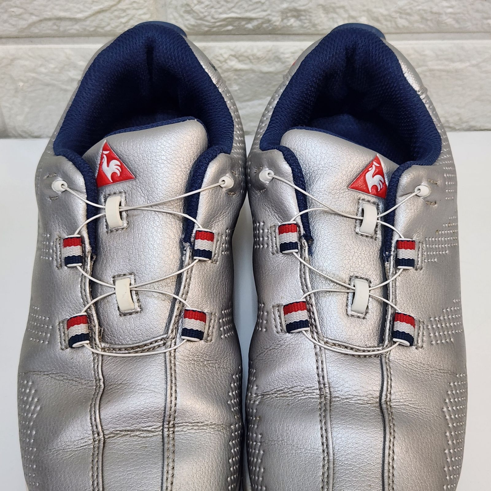中古】le coq sportif ゴルフシューズ 22.5 レディース シルバー