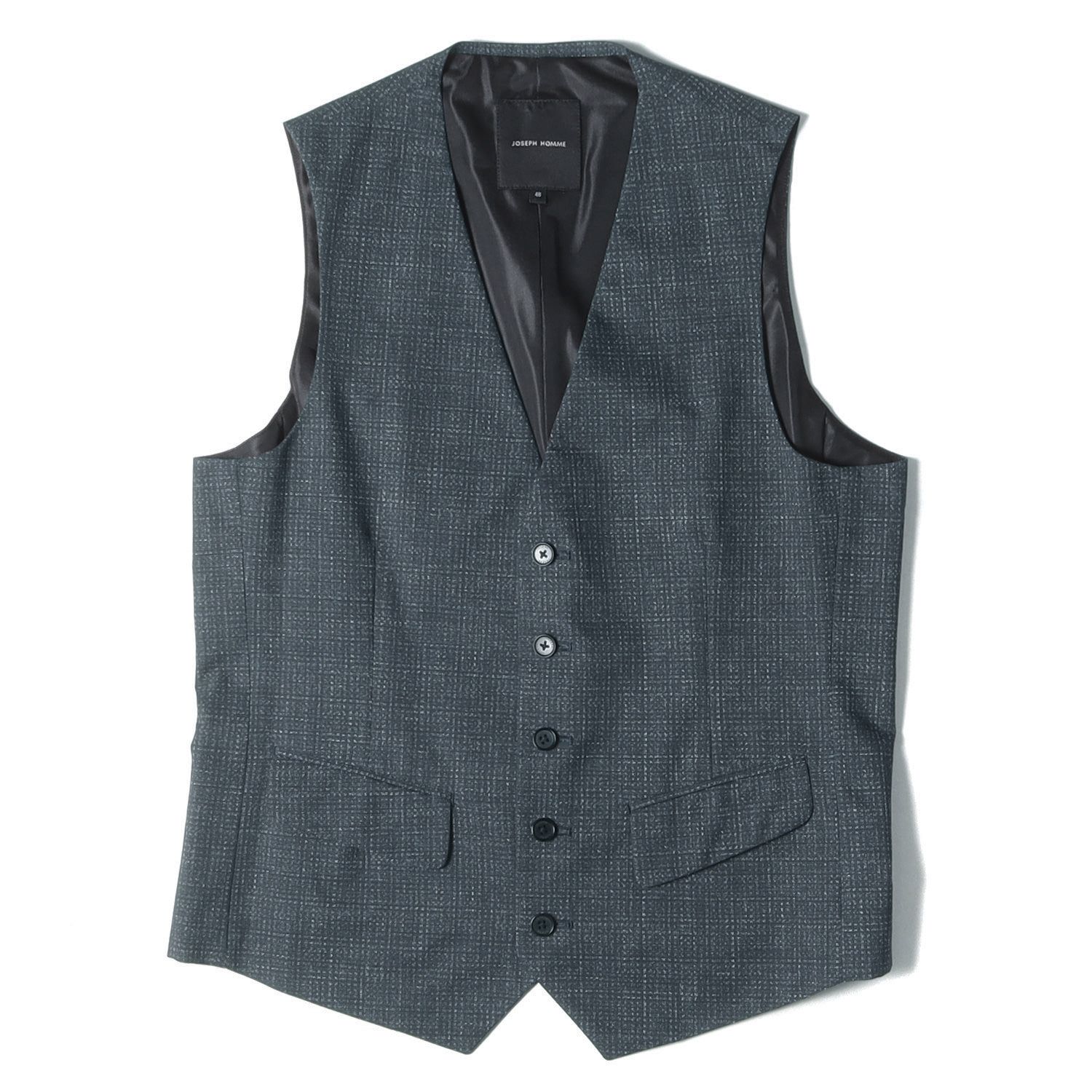 JOSEPH HOMME ジョゼフ オム チェックプリント ポリ 2B テーラード 