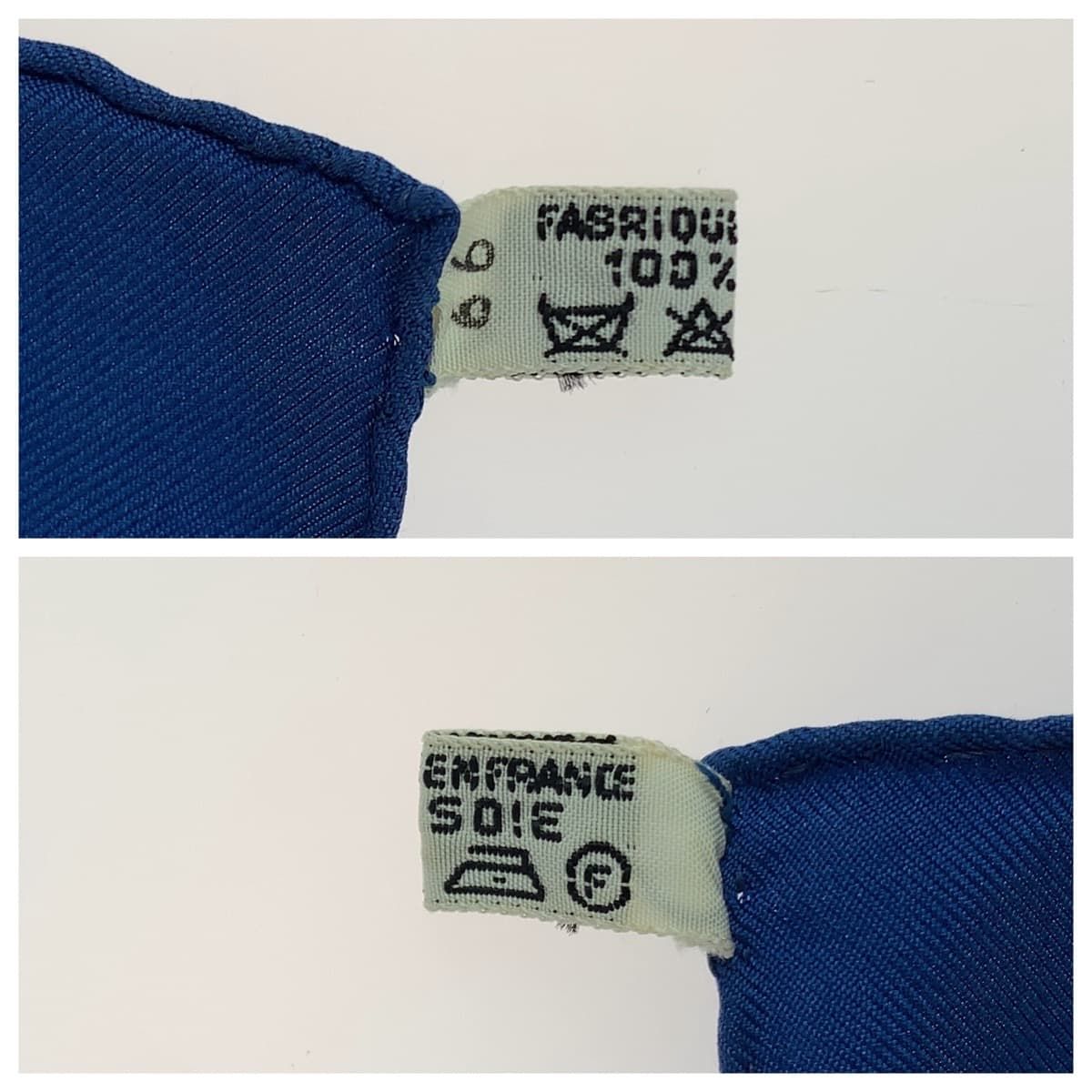 HERMES エルメス GRAND UNIFORME 壮大な制服 カレ 90 ブルー 青