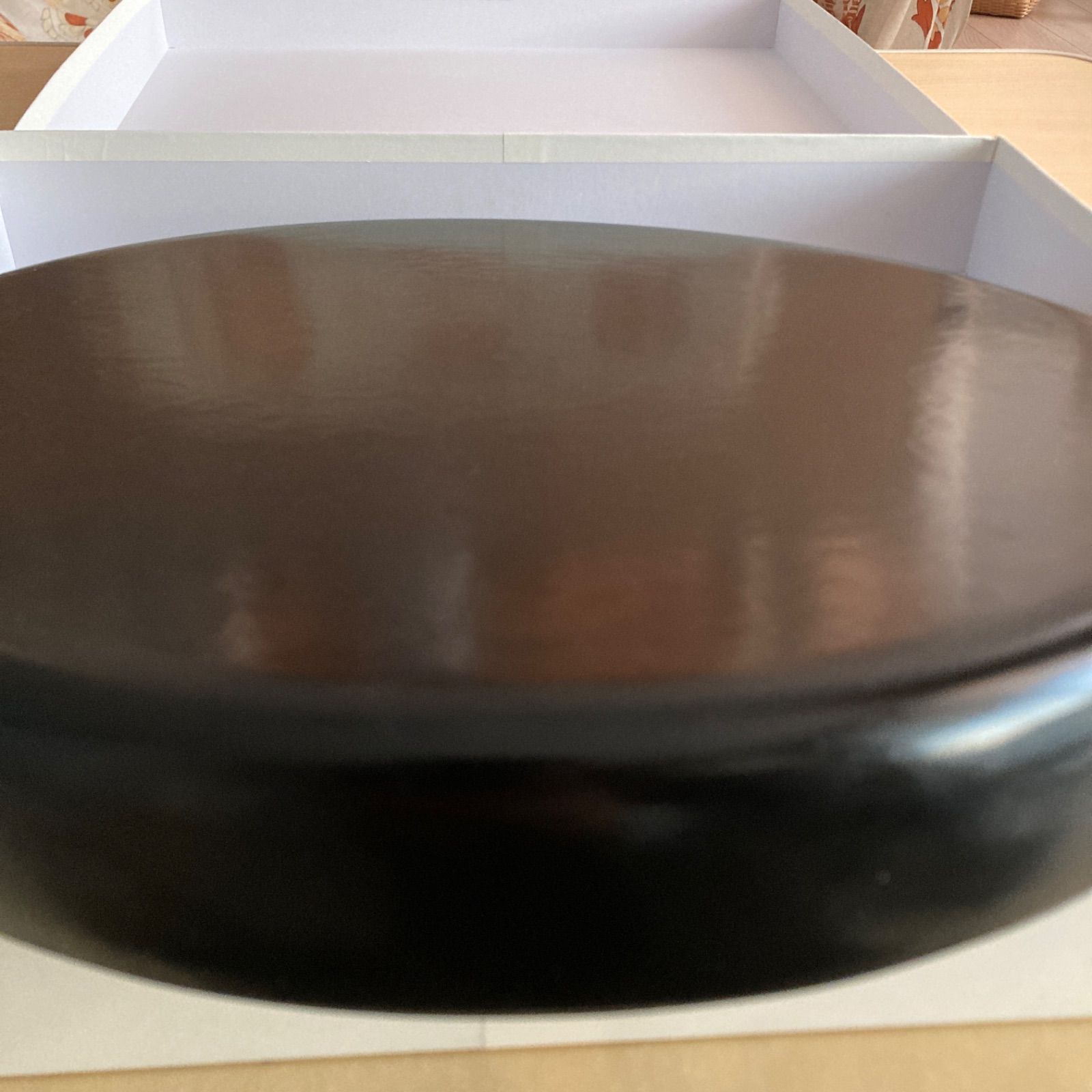 中古] 昭和レトロ きれいな彫りの丸盆 お盆 茶盆 おぼん トレー 鎌倉彫 
