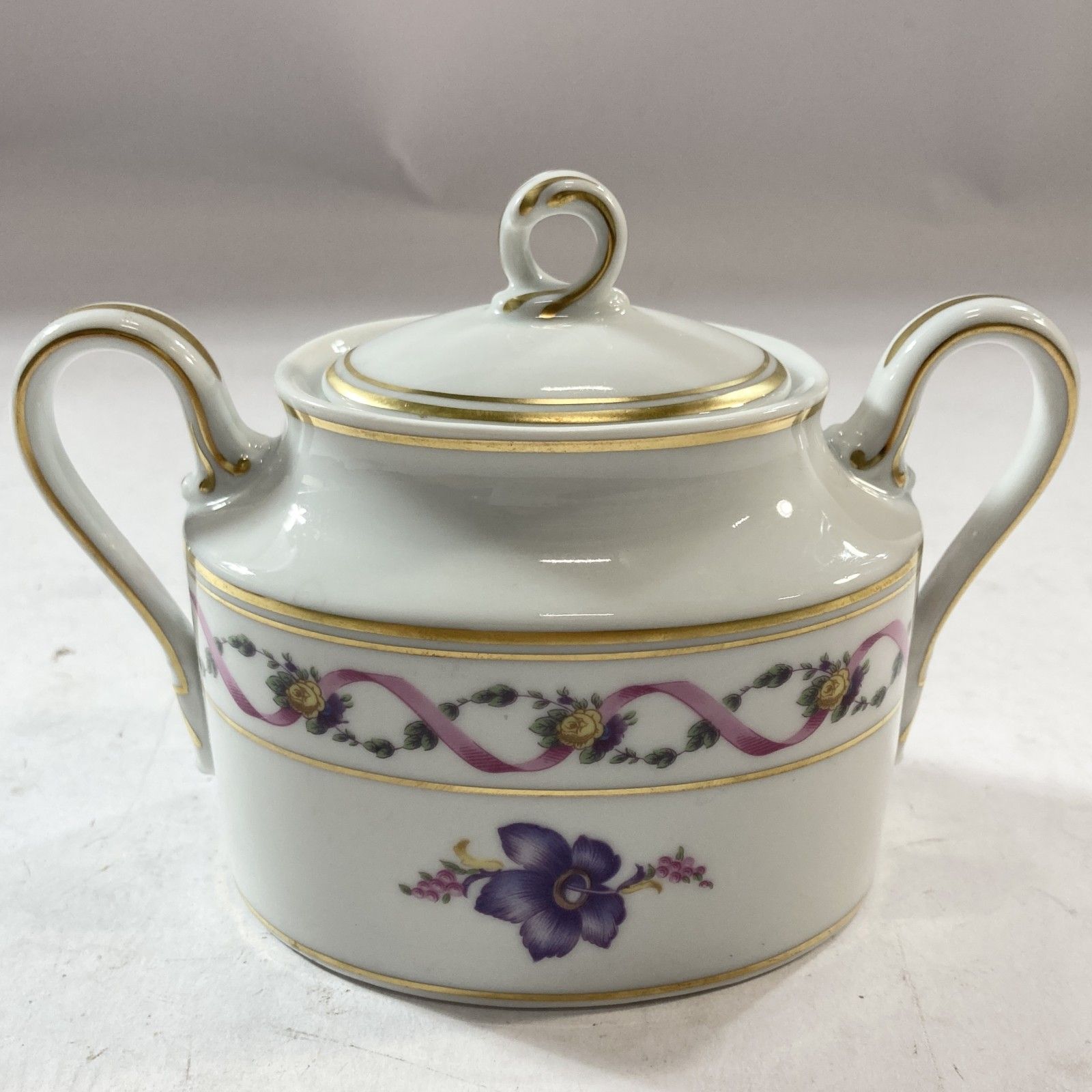 廃盤品 Richard Ginori リチャードジノリ 食器 インペロ ジュリエッタ シュガーポット 花柄 金彩 洋食器 ジノリ1735 0.3kg